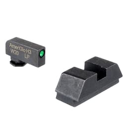 Ameriglo Optic Compatible L Tall Grn Trit w/Black Outline .220"F, Plain Black .295"R Sight Set for Glock GL-880