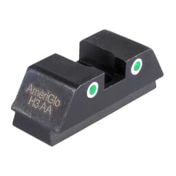 Ameriglo Green Tritium 2-Dot White Outlines .295" H .150" Sq Notch Optic-Compatible, Glock - All GTR-108