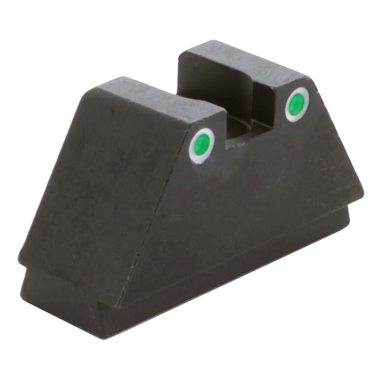 Ameriglo Classic Green Tritium 2-Dot w/White Outlines .451"H .15"W Sq Notch Rear Sight for Glock (Excl. 42,43,48) GTR-115