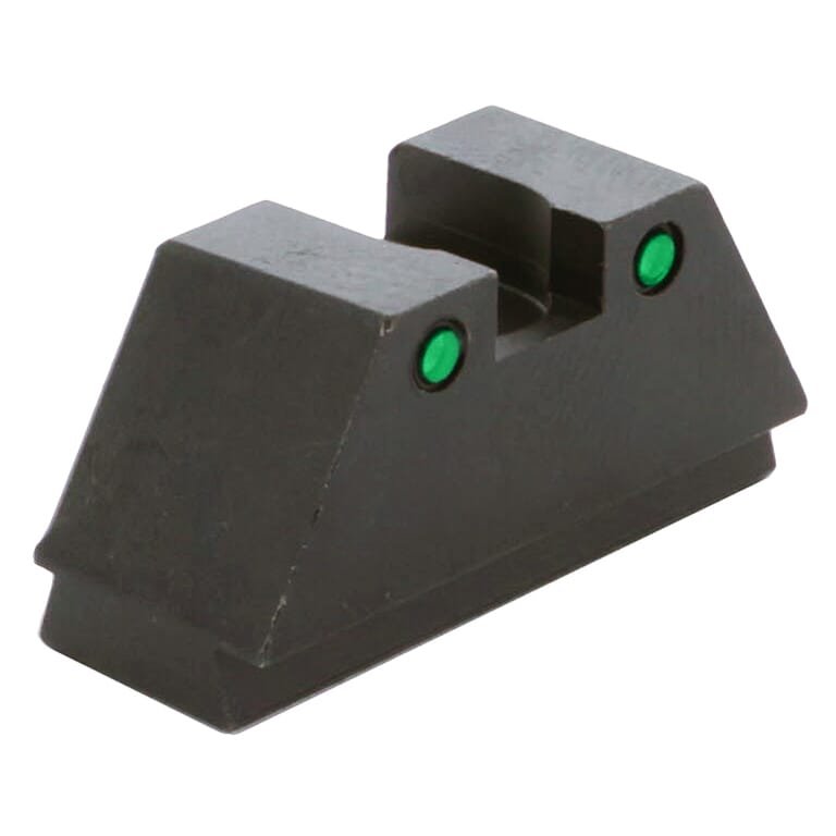 Ameriglo Classic Green Tritium 2-Dot w/Black Outlines .394"H .15"W Sq Notch Rear Sight for Glock (Excl. 42,43,48) GTR-200