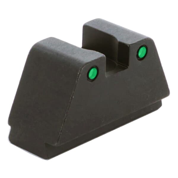 Ameriglo Classic Green Tritium 2-Dot w/Black Outlines .429&quot;H .15&quot;W Sq Notch Rear Sight for Glock (Excl. 42,43,48) GTR-209