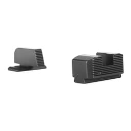 Ameriglo Optic Compatible Tall Black Black Serrated .280"F, Flat Black .300"R Sight Set for Springfield Hellcat OSP SA-504