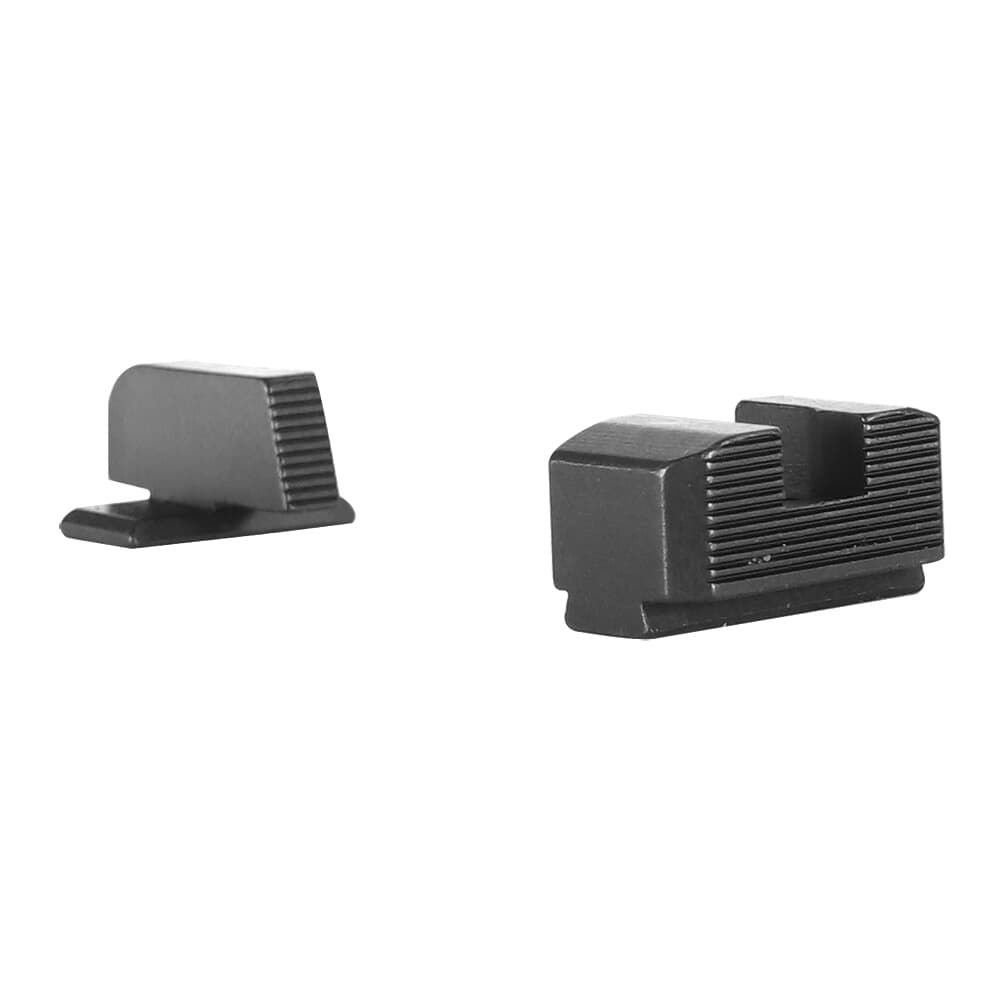Ameriglo Optic Compatible Tall Black Black Serrated .280&quot;F, Flat Black .300&quot;R Sight Set for Springfield Hellcat OSP SA-504