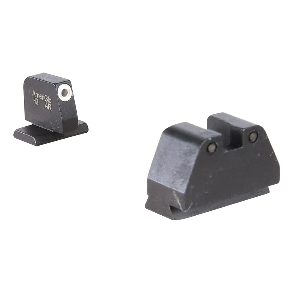 Ameriglo Optic Compatible Grn Trit w/White Outline .378&quot;F , Grn Trit w/Black Outline .492&quot;R Sight Set for S&amp;W M&amp;P (2.0 Core Dovetail) SW-152