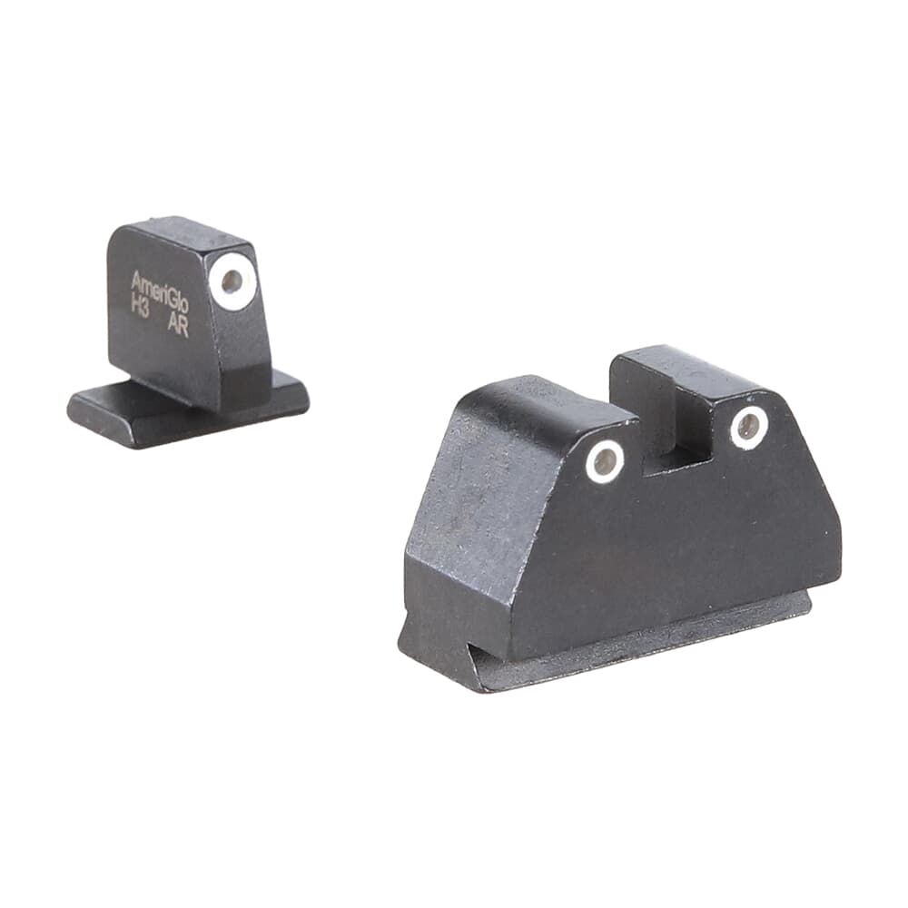 Ameriglo Optic Compatible Grn Trit w/White Outline .378&quot;F , Grn Trit w/White Outline .492&quot;R Sight Set for S&amp;W M&amp;P (2.0 Core Dovetail) SW-329
