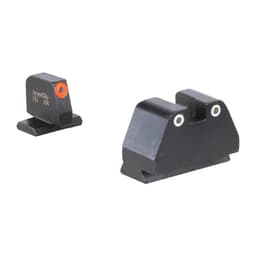 Ameriglo Optic Compatible Grn Trit w/Orange Outline .378"F , Grn Trit w/White Outline .492"R Sight Set for S&W M&P (2.0 Core Dovetail) SW-331