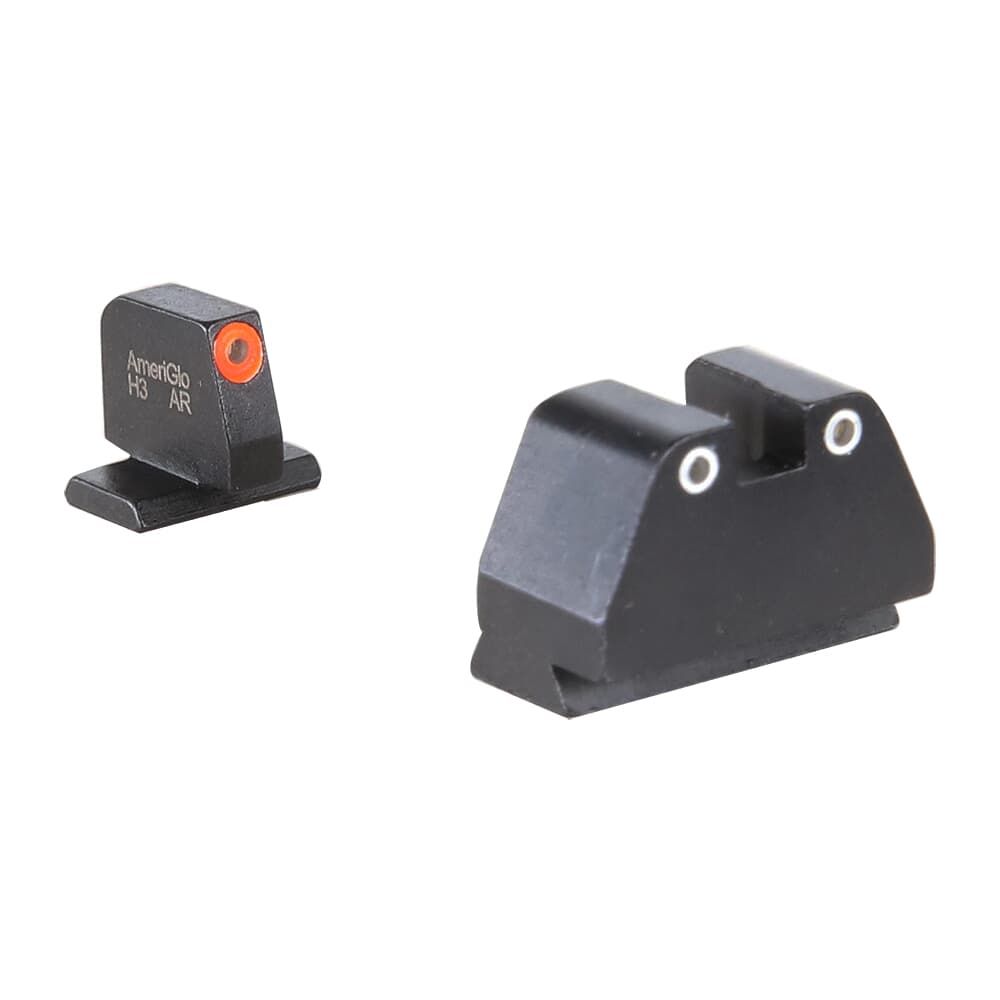 Ameriglo Optic Compatible Grn Trit w/Orange Outline .378&quot;F , Grn Trit w/White Outline .492&quot;R Sight Set for S&amp;W M&amp;P (2.0 Core Dovetail) SW-331