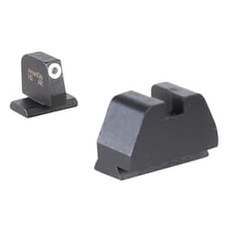 Ameriglo Optic Compatible Grn Trit w/White Outline .378"F , Black .492"R Sight Set for S&W M&P (2.0 Core Dovetail) SW-411