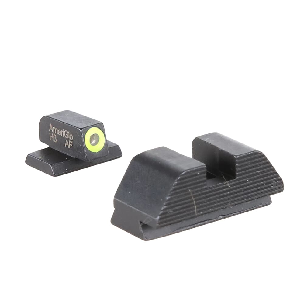 Ameriglo Protector Grn Trit w/LumiGreen Outline Front, Black Serrated Rear Sight Set for S&amp;W M&amp;P (2.0 Core Dovetail) SW-534