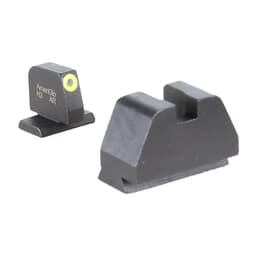 Ameriglo Optic Compatible Grn Trit w/LumiGreen Outline .378"F , Black .492"R Sight Set for S&W M&P (2.0 Core Dovetail) SW-611