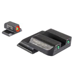 Ameriglo Trooper Grn Trit w/Orange Outline F, Grn Trit w/Serrated BLK Outline Sq Rear Night Sight for S&W M&P (Excl. .22,.380, Shield, EZ, Pro) SW-816