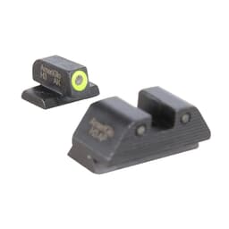 Ameriglo Trooper Grn Trit w/LumiGreen Outline F, Grn Trit w/Serrated Black Outline Sq Rear 3-Dot Night Sight for S&W M&P (old dovetail) SW-820