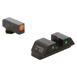Ameriglo Trooper Green Tritium w/Orange Outline Front, Green Tritium w/Black Outline Rear 3-Dot Night Set for Walther PDP WA-816