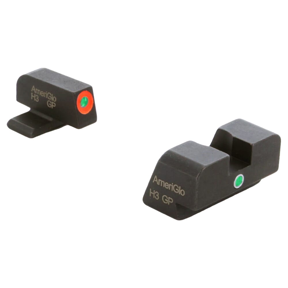 Ameriglo i-Dot Green Tritium w/Orange Outline Front, Green Single Dot Rear Night Sight Sight for Springfield XD XD Models XD-201
