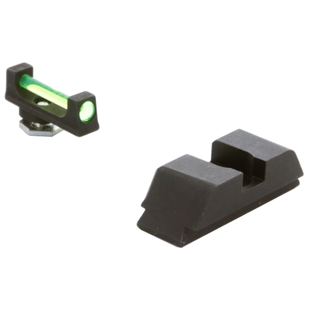 Ameriglo Green Fiber .115&quot; Front Black Rear Sight Set for Glock Gen 1-4 17,19,22-24,26,27,33-35,37-39 GFT-114