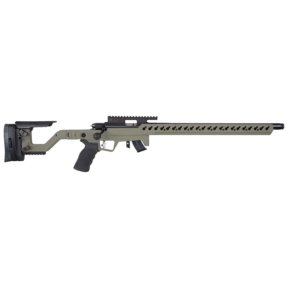 Anschutz 54.18 HB .22 LR 20" Bbl Sage Green Rifle w/5020 2-Stage Trigger AI AT-X Chassis & 30MOA Rail 0A016104AISG