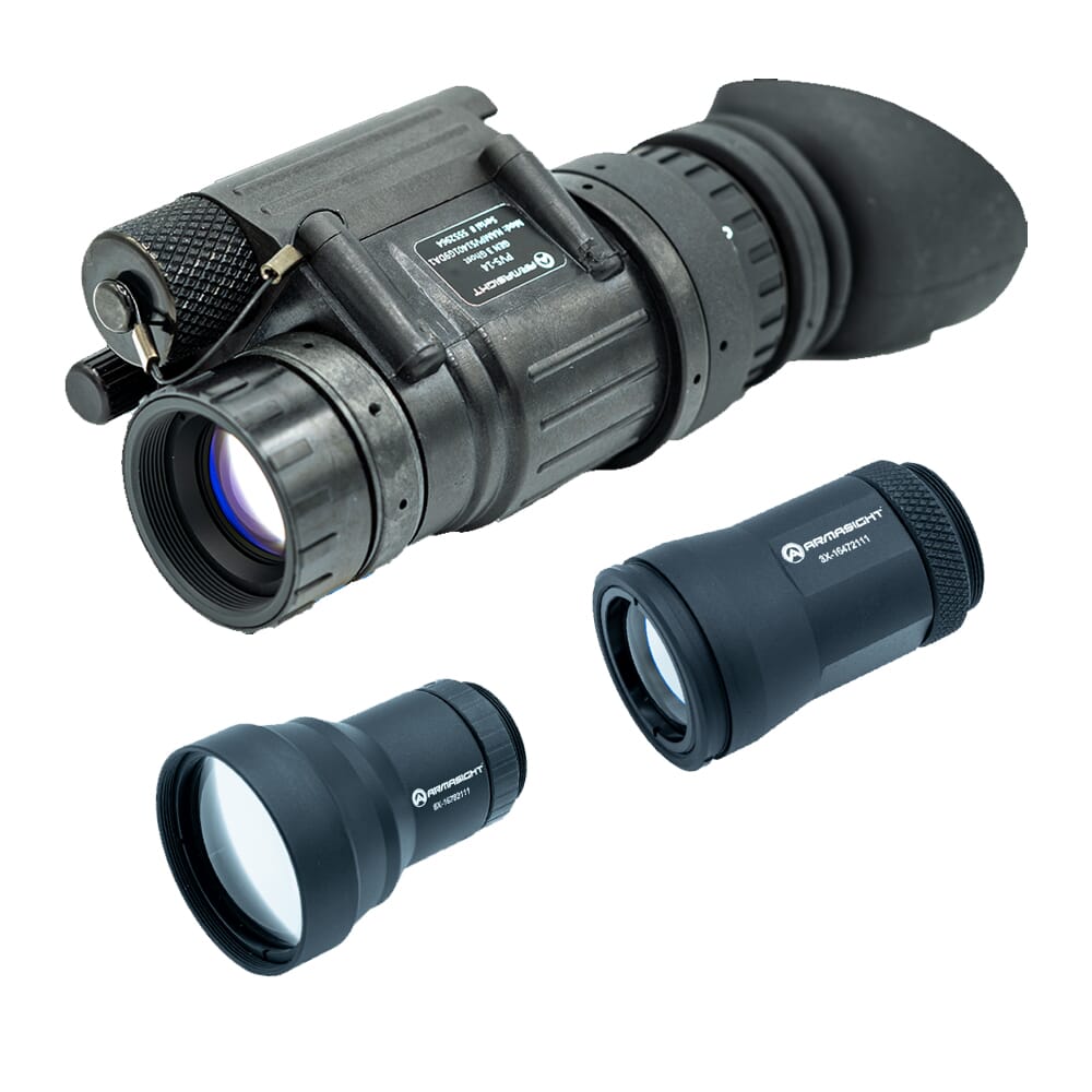 Armasight PVS-14 Gen 3 Pinn MIN 2376 FOM WP Night Vision Monocular Observation Kit w/3x & 6x Lenses NAMPVS14OBG9DH1