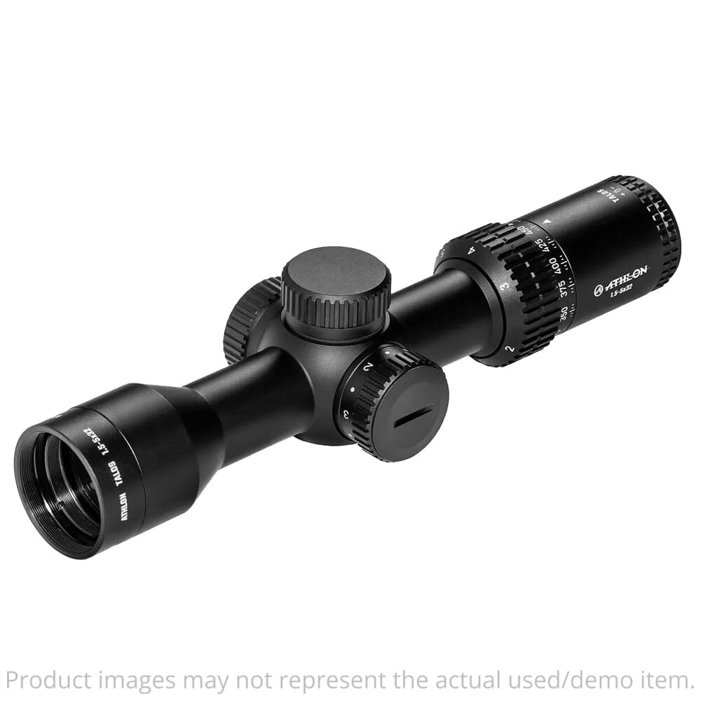 USED Athlon Talos 1.5-5x32mm 1&quot; SFP BDC100 IR Crossbow Scope w/Capped Turrets 215014 - Light Mount Marks - Battery Cap Blemishes USED8642