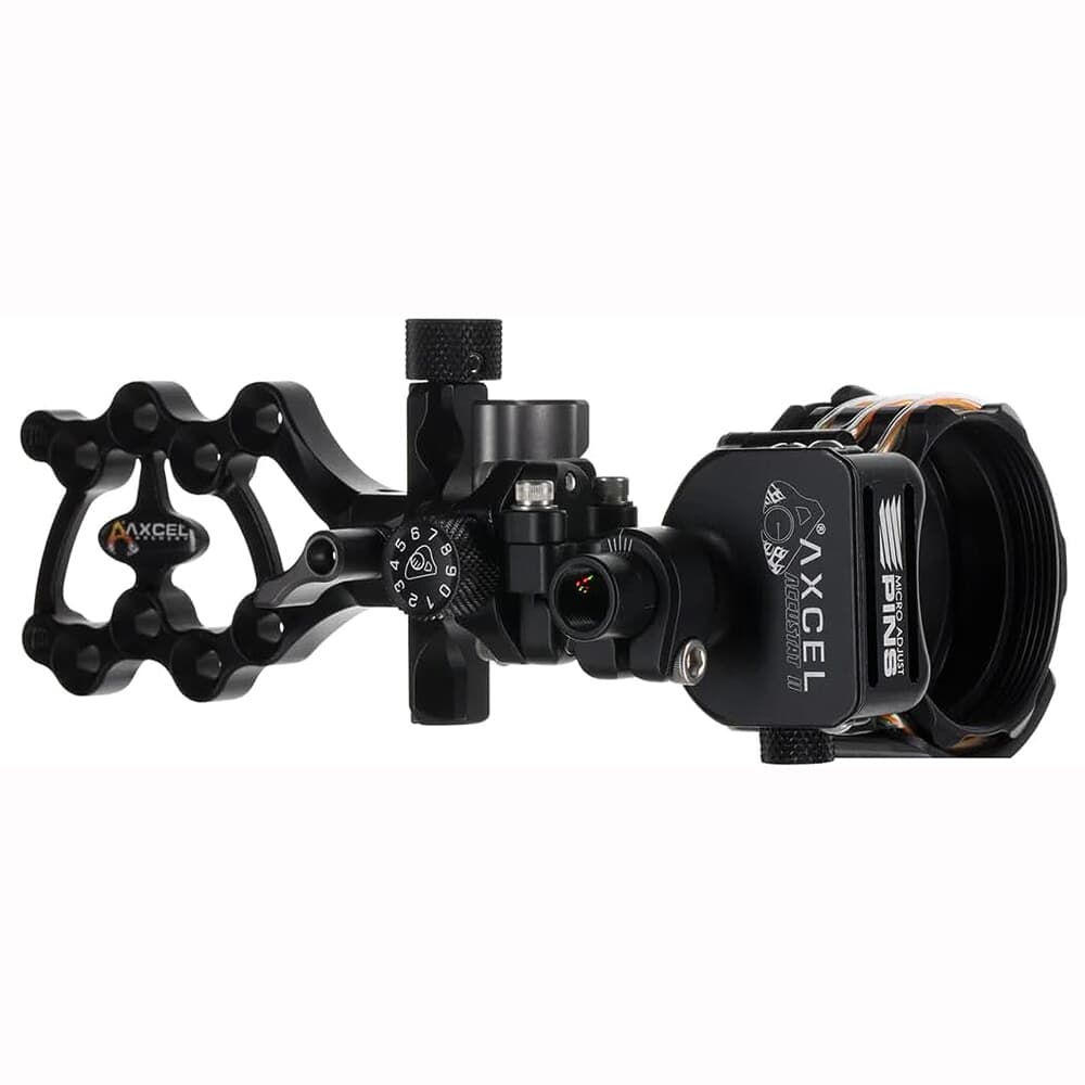 AXCEL Archery ArmorTech Lite Sight 41mm Scope 4pin .019 Non-Dampened Fixed Mount Black Bow Sight AALF-N419-4BK