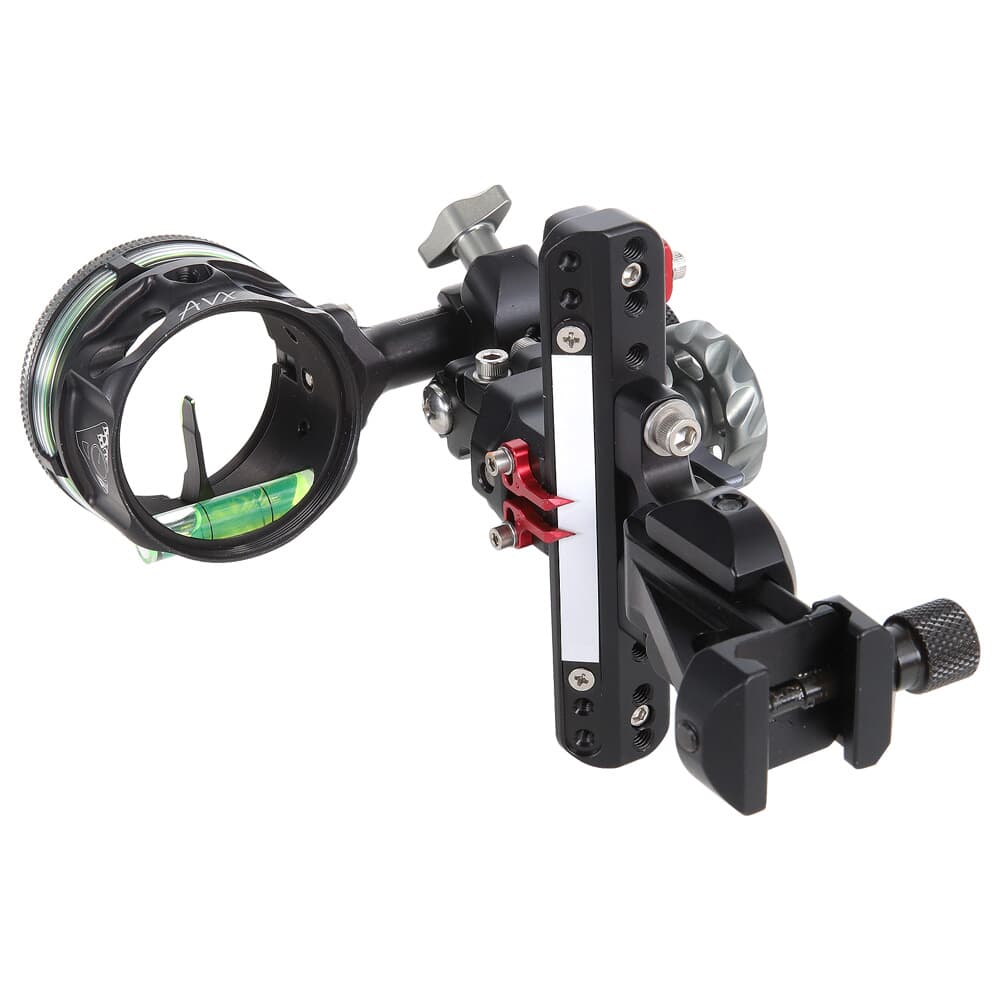AXCEL Archery LANDSLYDE Slider Picatinny Mount w/AVX-41 Scope Single-Pin .019 Green Fiber Black Bow Sight ALND-P119-4GB