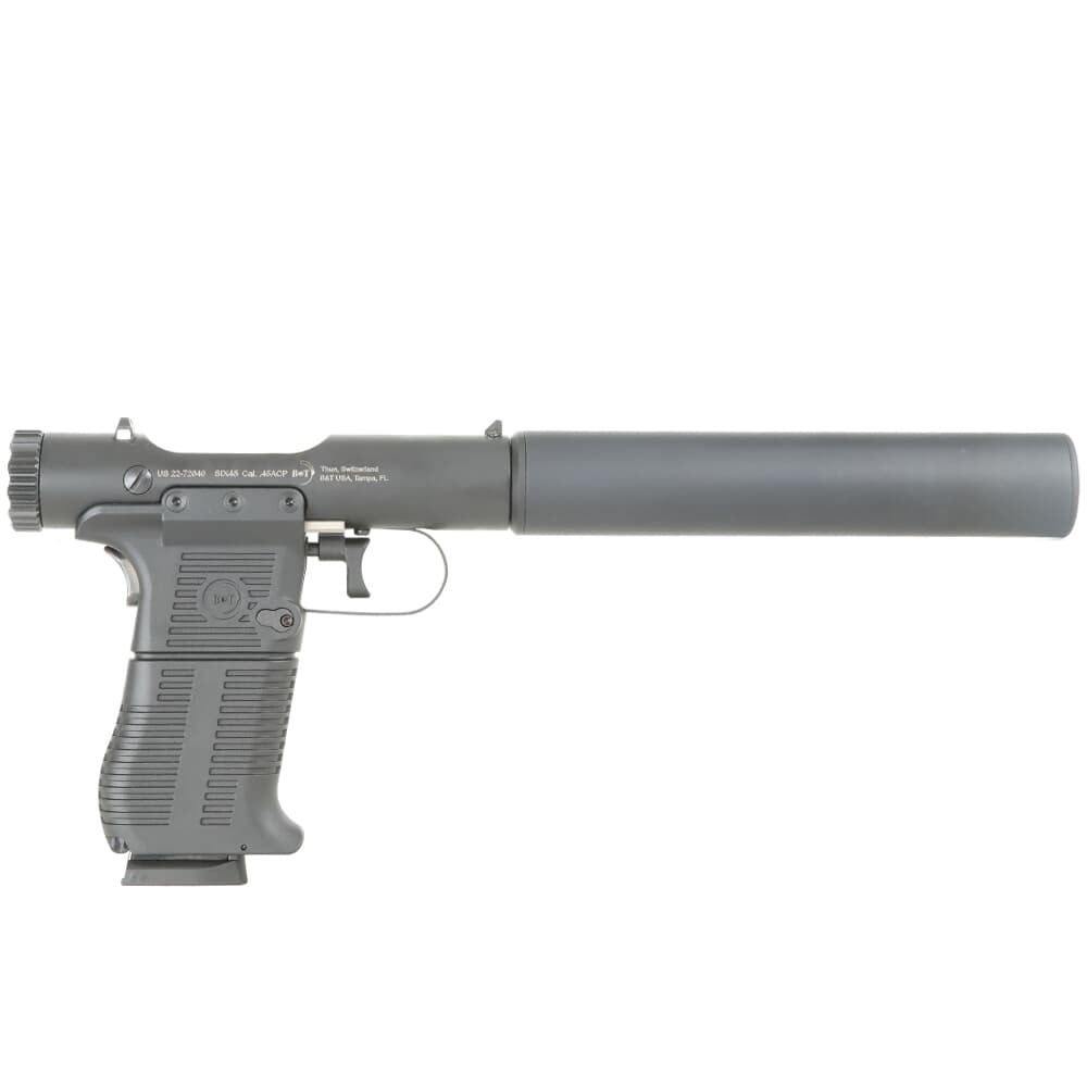 B&T Station Six Bolt Action .45 ACP 5" Bbl Black 8Rd 1 Mag w/Suppressor BT-410110