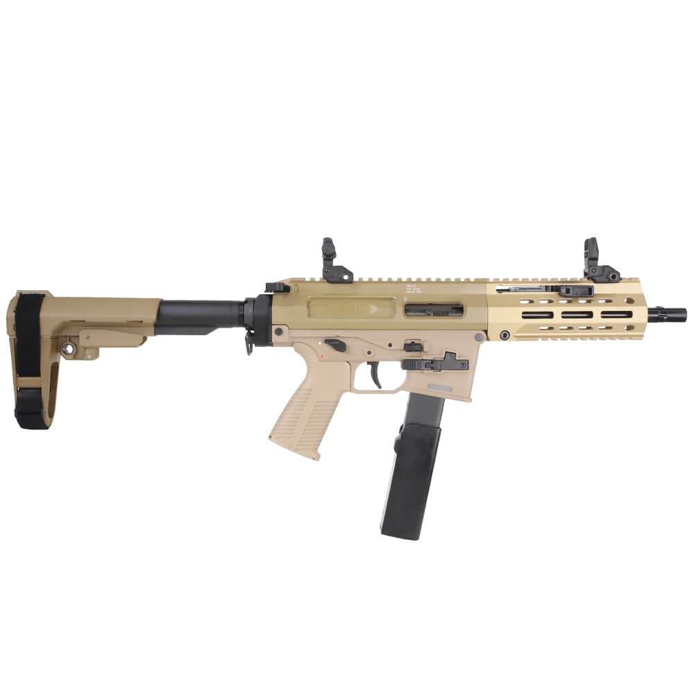 B&amp;T SPC10 10mm 8.9&quot; 1:16&quot; Bbl Coyote Tan Pistol w/Adjustable Brace BT-500167-AB-CT