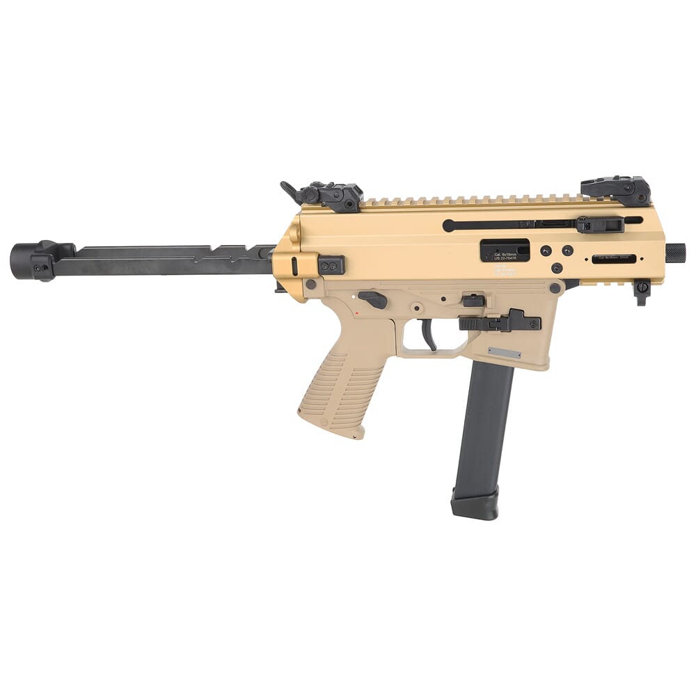 B&T APC9K-G PRO 9mm 4.3" 1:10" 1/2x28 Bbl Tailhook-Ready Coyote Tan Pistol w/Glock Lower BT-361765-02-G-CT