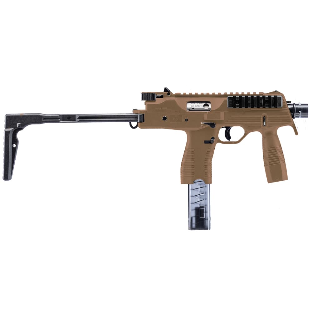 B&amp;T TP9 9mm 5.1&quot; 1:10&quot; Bbl Coyote Tan Short Barrel Rifle w/Side Folding Stock (NFA) BT-30105-N-SBR-CT-FS