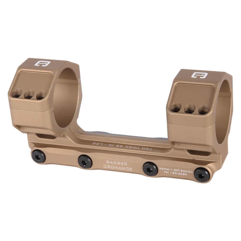 Badger Ordnance C.O.M.M. MAX 36mm 1.30&quot; 6MIL/20MOA Tan Scope Mount 130-362K