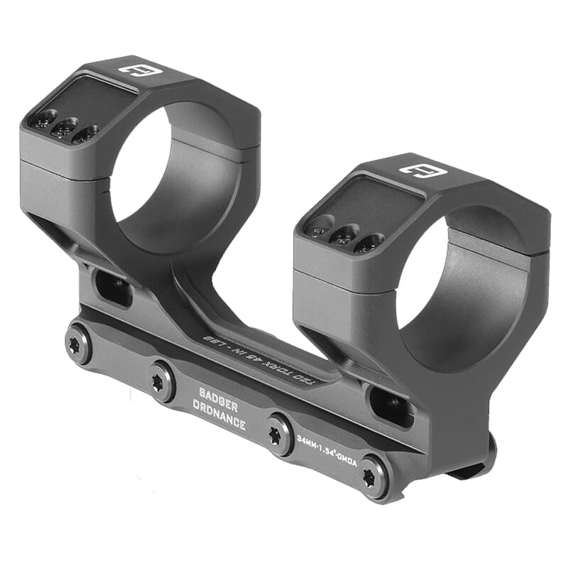 Badger Ordnance C.O.M.M. MAX 36mm 1.54&quot; 6MIL/20MOA Black Scope Mount 154-362KB