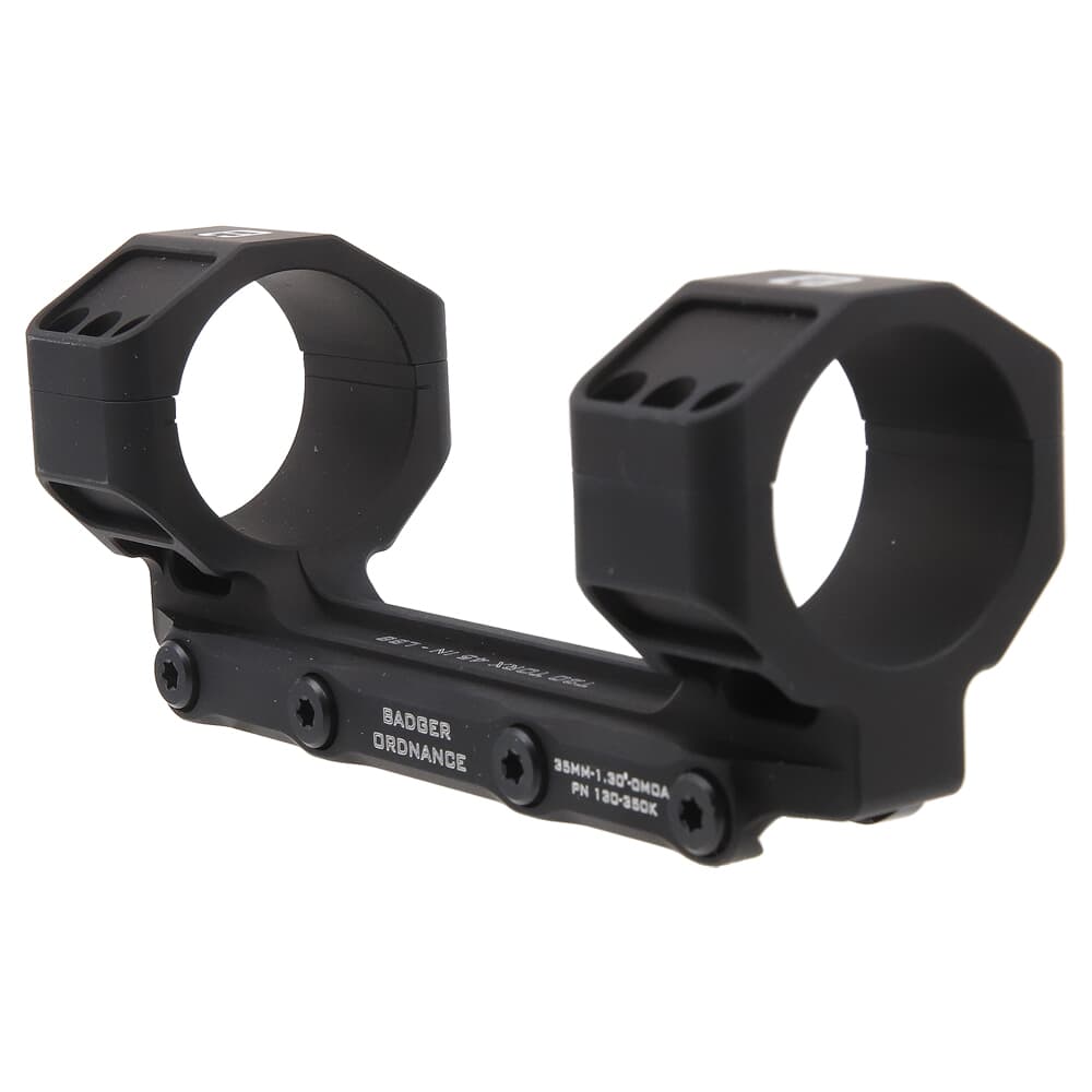 Badger Ordnance C.O.M.M. MAX 35mm 1.30&quot; 0MOA Black Scope Mount 130-350KB