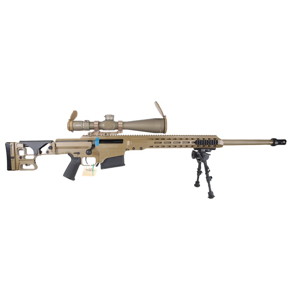 Barrett MK22 MOD 0 PSR .300 Norma Mag SOCOM Coyote Brown 26" Fluted Bbl 1:8" Sniper Rifle Kit w/Leupold 7-35x56mm w/T3 Reticle & Contract Mount 19505