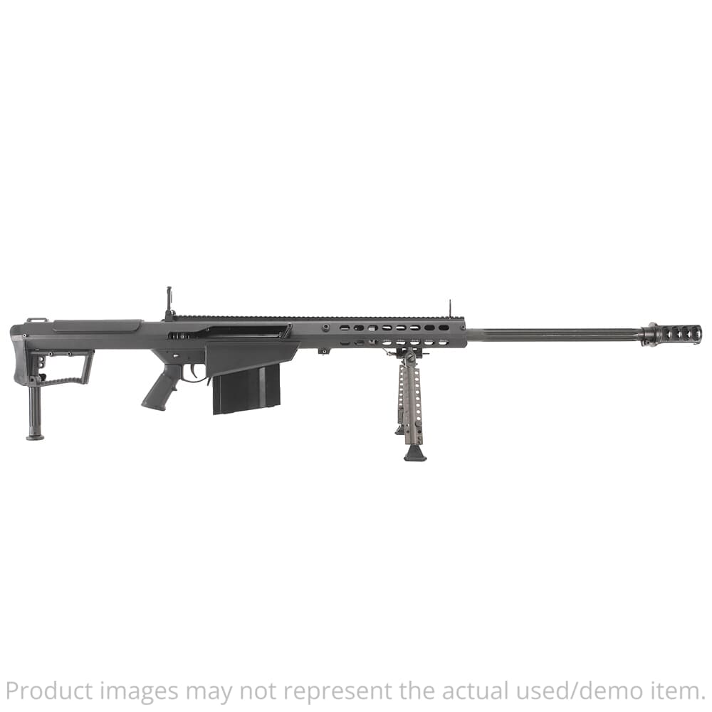 Barrett M107A1 .50 BMG Semi-Auto Rifle System Black Receiver Black 29&quot; Fluted Barrel (Broken Front Sight Spring) USED Rifle 14085