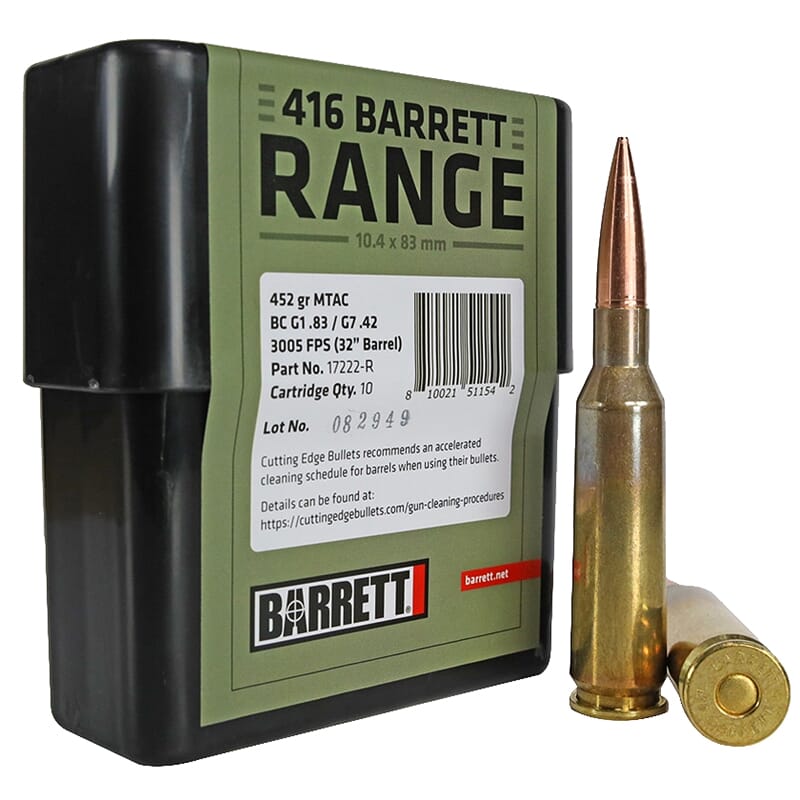 Barrett Ammo .416 Barrett CEB 452gr MTAC Box of 10 17222-R