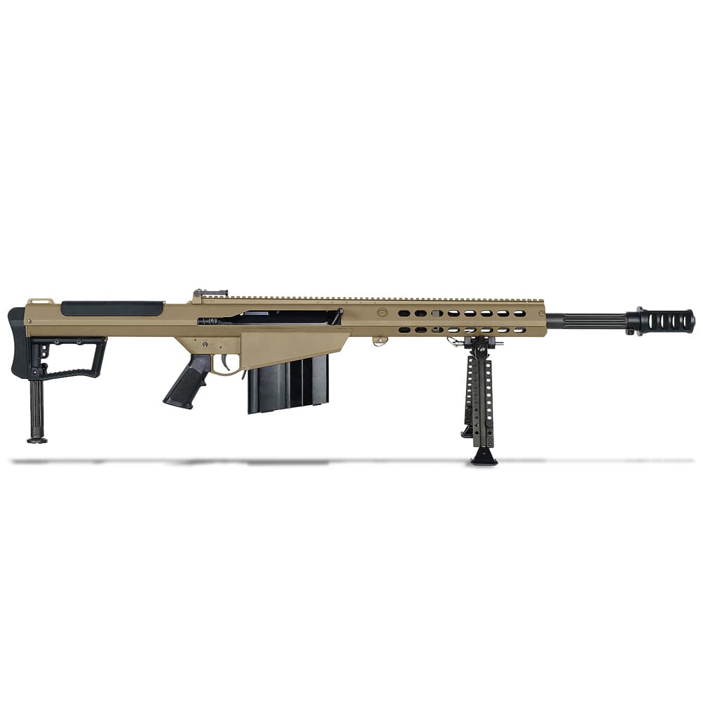 Barrett M107A1 .50 BMG Semi-Auto FDE Rifle w/ Hydraulic Buffer System and Black 20&quot; Fluted Bbl 18066