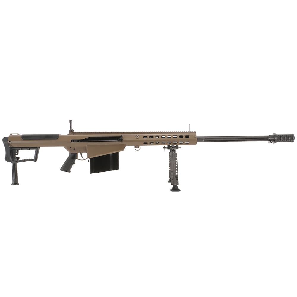 Barrett M107A1 .50 BMG Semi-Auto FDE Rifle w/ Hydraulic Buffer System and Black 29&quot; Fluted Bbl 18065