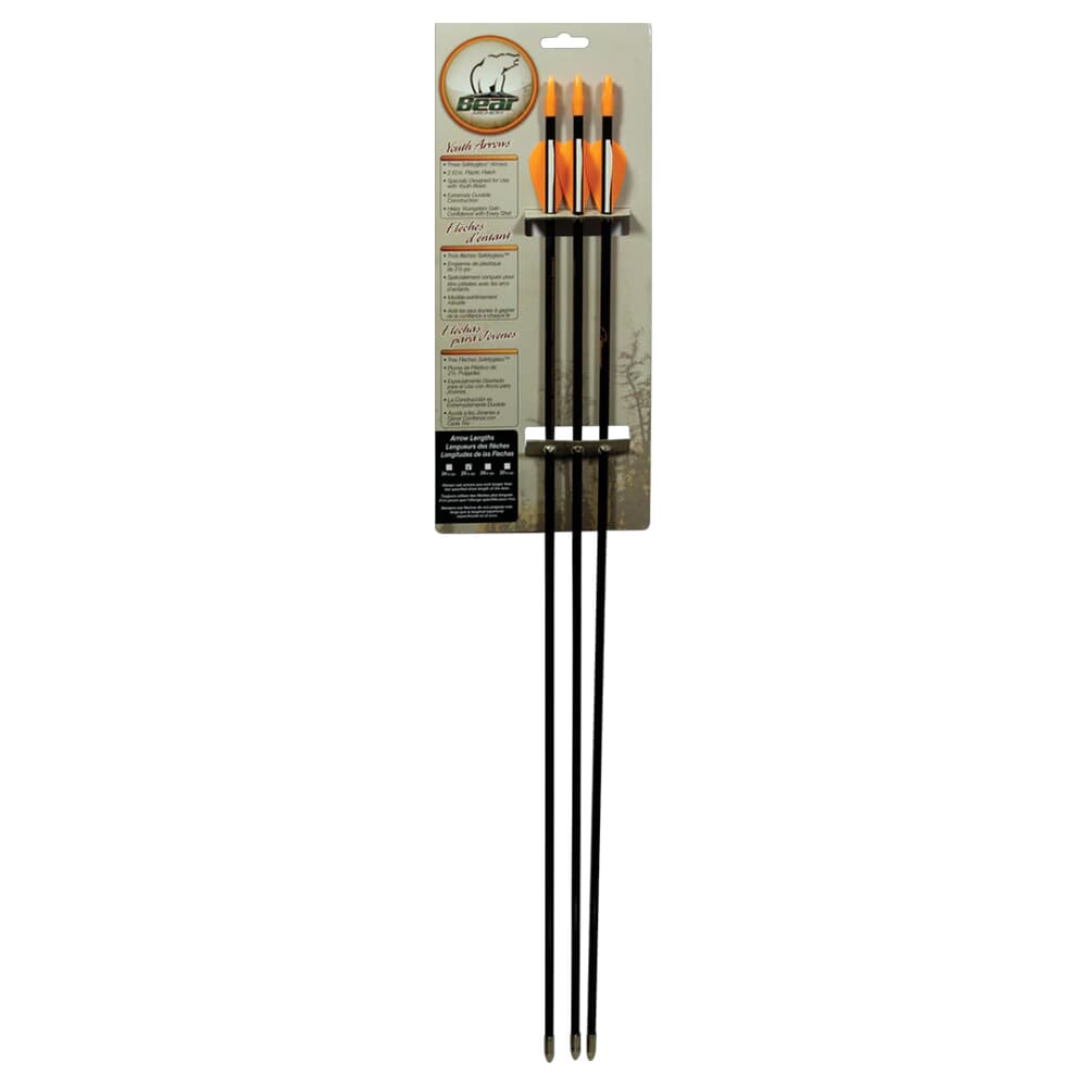 Bear Safetyglass 3-Card 28&quot; Youth Arrows A1090B