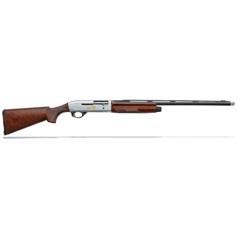 Benelli Montefeltro Silver Featherweight 20ga 3&quot; 24&quot; Satin Walnut/Weathercoat Nickle/Blue Etched Game Scene 2+1 Semi-Auto Shotgun 10819