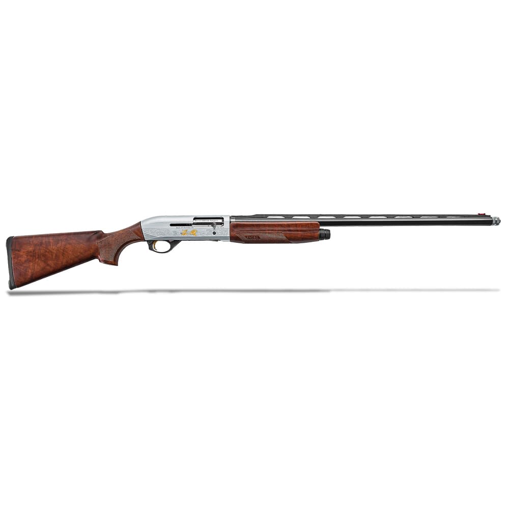 Benelli Montefeltro Silver Featherweight 12ga 3&quot; 26&quot; Satin Walnut/Weathercoat Nickle/Blue Etched Game Scene 2+1 Semi-Auto Shotgun 10818