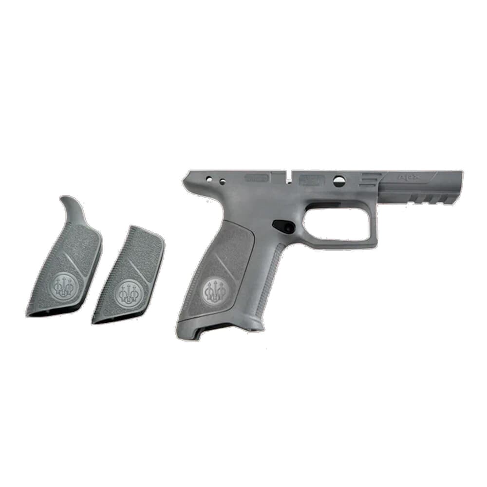 Beretta APX No Finger Grooves Wolf Grey Grip Frame w/(2) Backstraps E02048