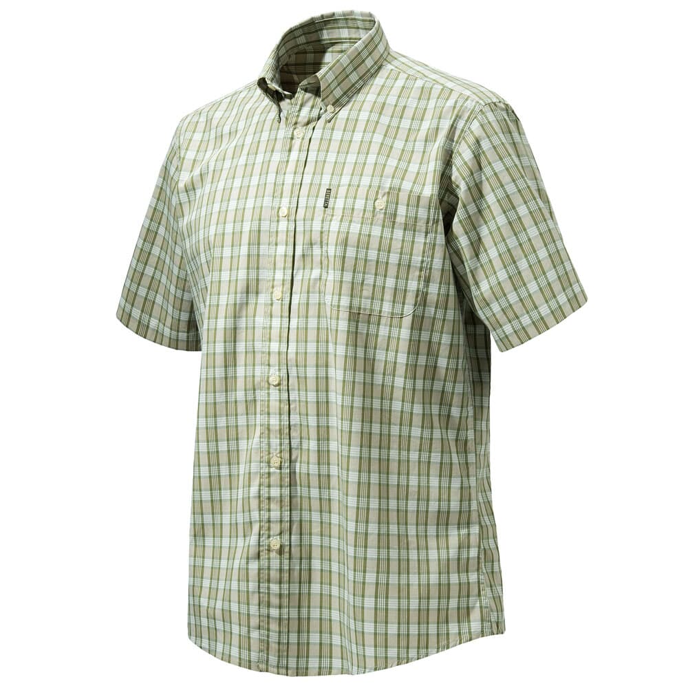 Beretta Drip Dry SS Shirt Beige/Green Small LU520T1533012ES