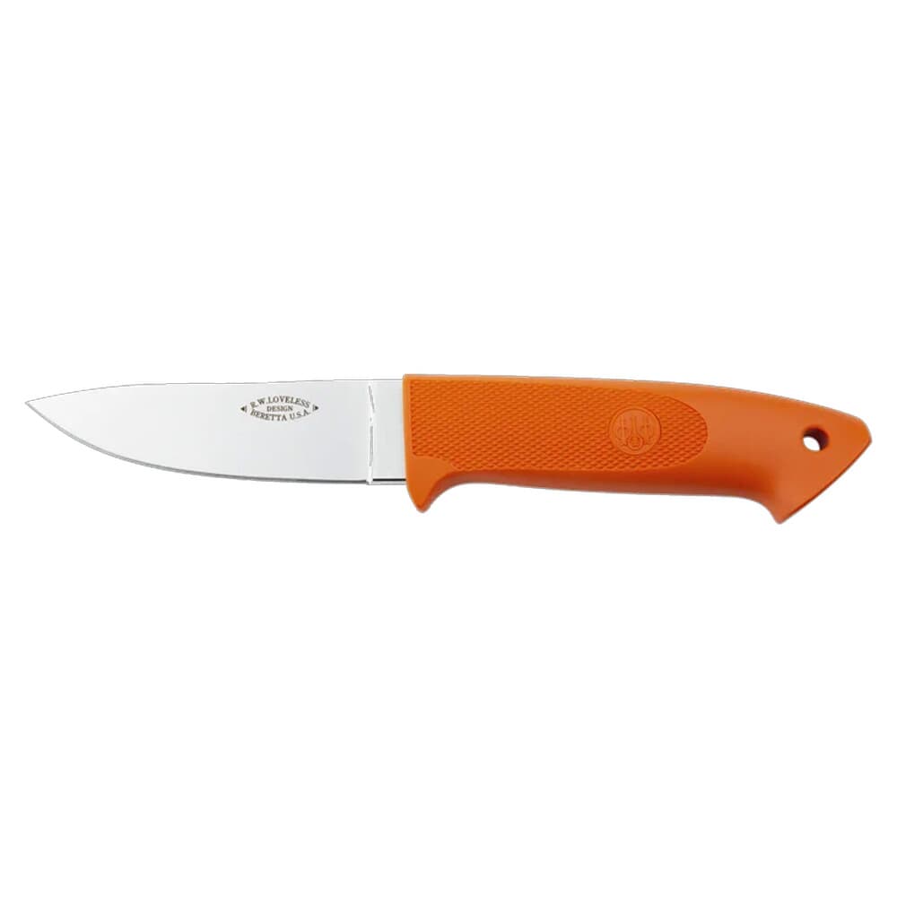 Beretta Loveless Zytel Skinner 3.38&quot; Fixed Blade Knife w/Orange Handle JK205A020402