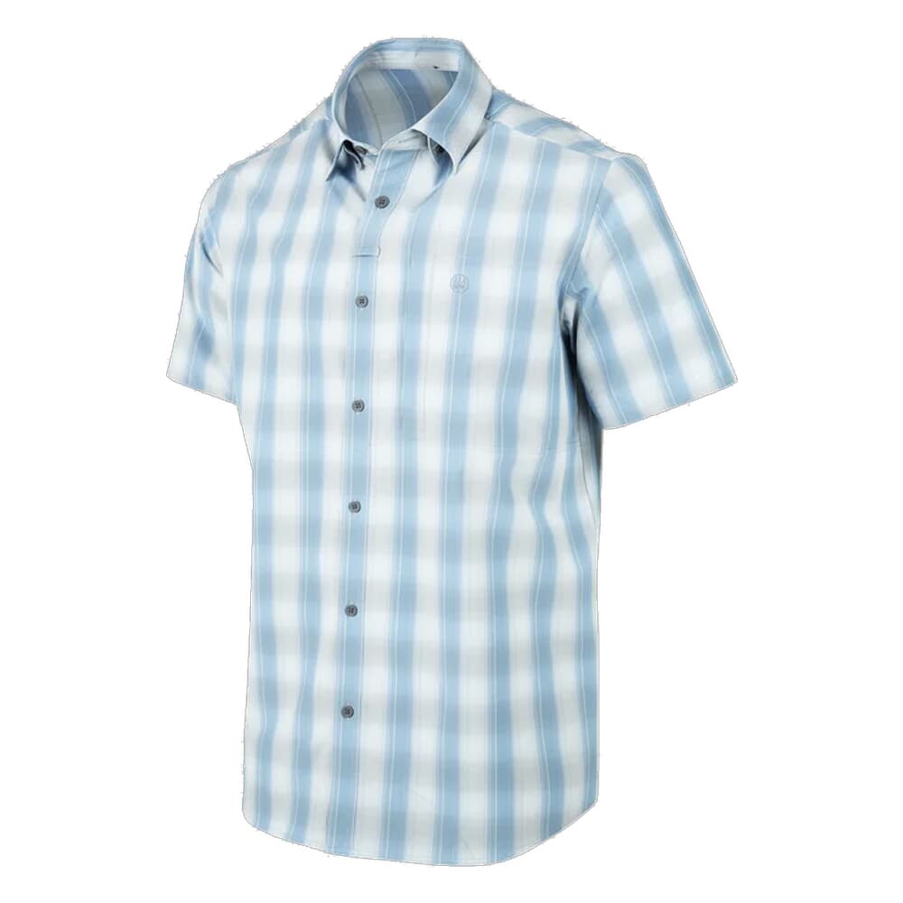 Beretta Hovis Flex Short Sleeve Button-Down Shirt Light Blue/White Check LU302T233405E4