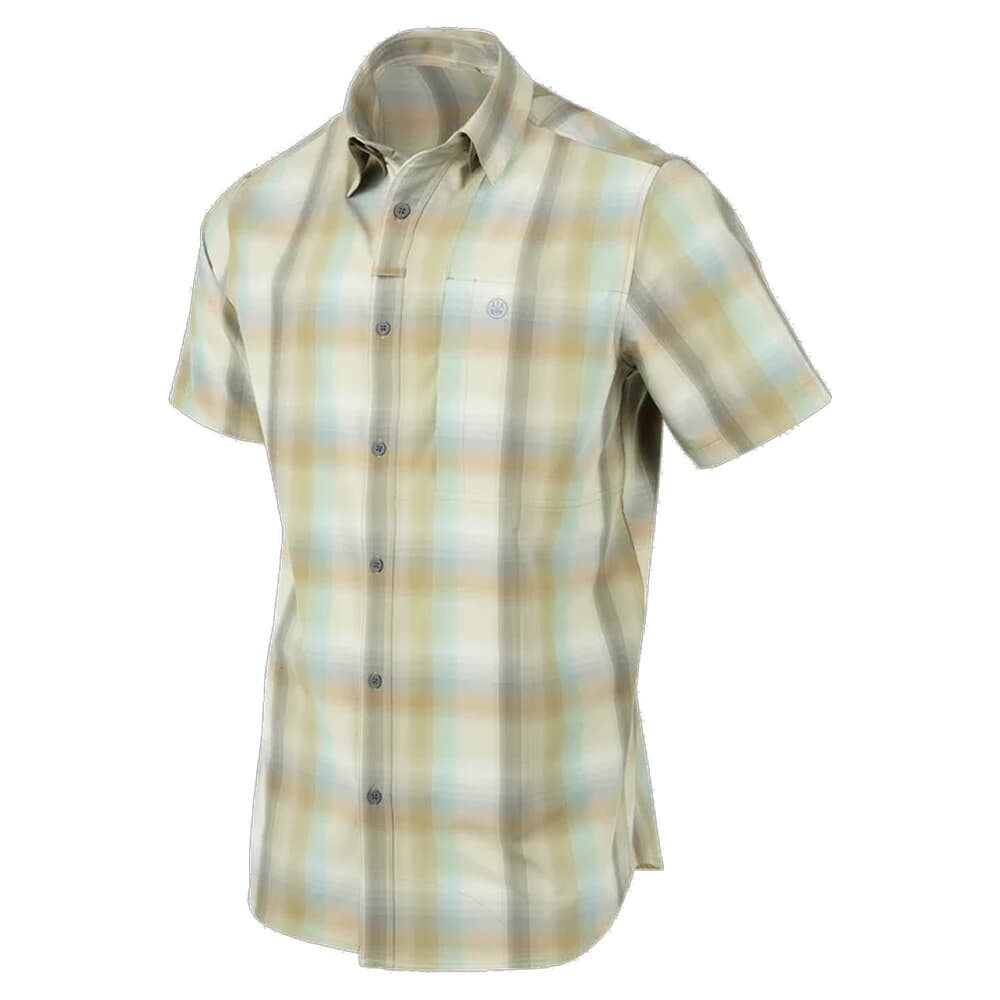 Beretta Hovis Flex Short Sleeve Button-Down Shirt Green/Light Green Check LU302T233407X8