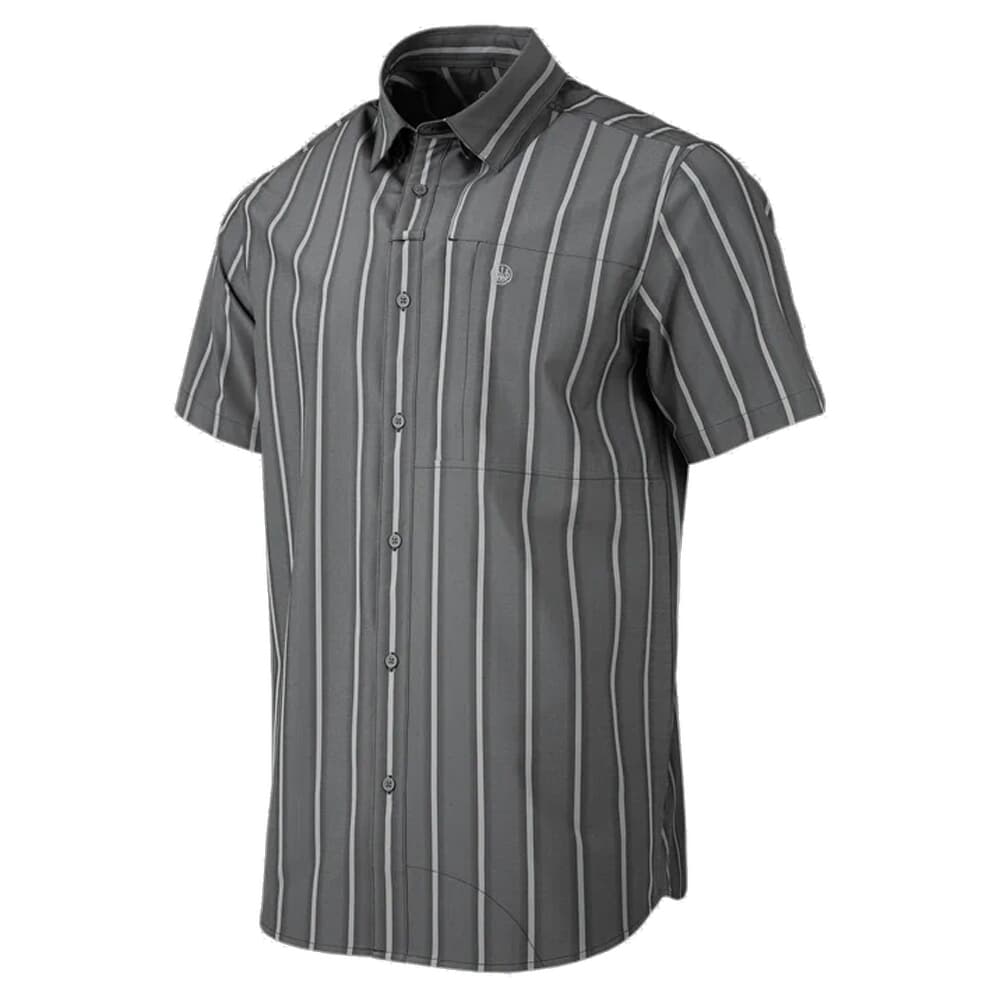 Beretta Hovis Flex Short Sleeve Button-Down Shirt Black/Light Gray LU302T233409S2