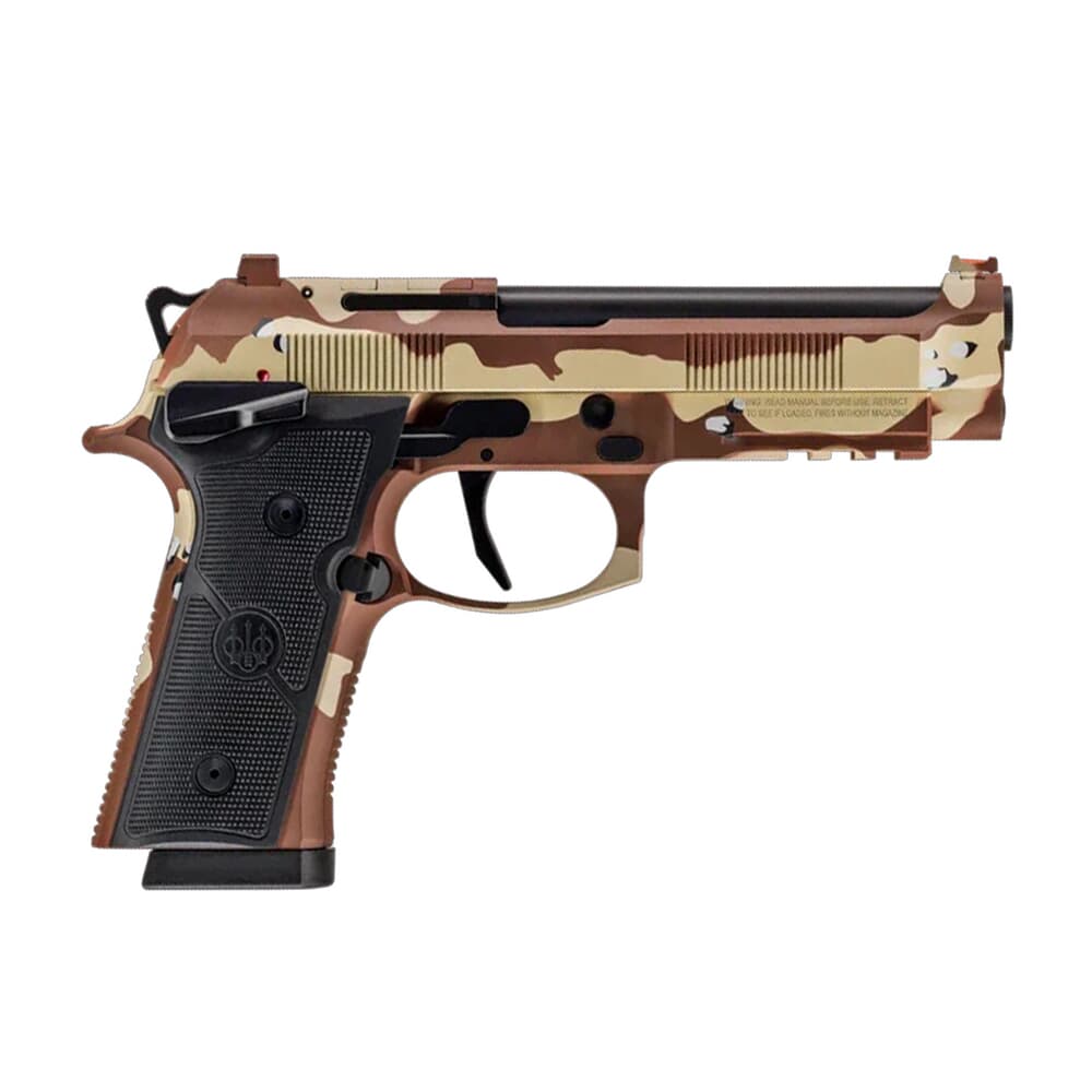 Beretta 92XI SAO 9mm 4.7&quot; Bbl Chocolate Chip Camo Full Size Pistol w/(2) 18rd Mags SPEC0730A18