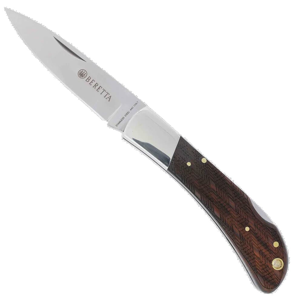 Beretta Multi-Use 2.95&quot; Folding Blade Hunting Knife w/Checkered Cocobolo Wood Handle 126/1LGP