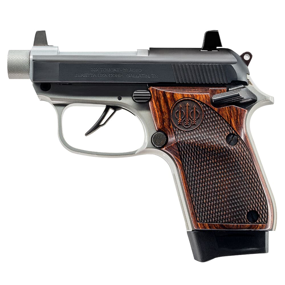 Beretta 30X Tomcat Get Home Bag .32 ACP 2.9&quot; Bbl Stainless Steel/Black Pistol w/Walnut Grips J30X32R8M1
