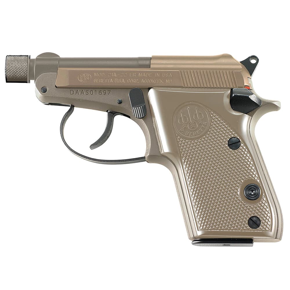 Beretta 21A Bobcat FDE .22 LR Dbl/Sngl 2.9&quot; Bbl Al Frame 7rd Pistol J212126