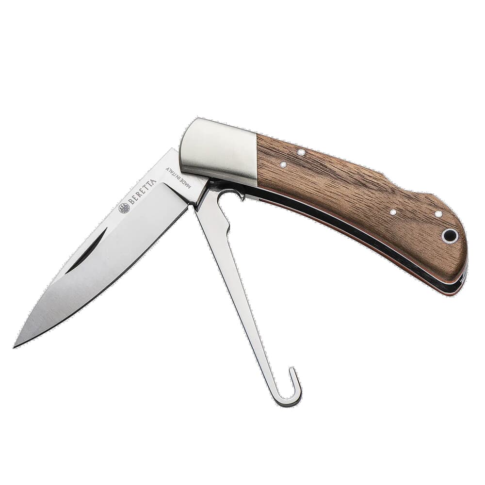 Beretta Nyala 3&quot; Folding Blade Knife w/Walnut Handle &amp; Bird Hook CO251A273508B4